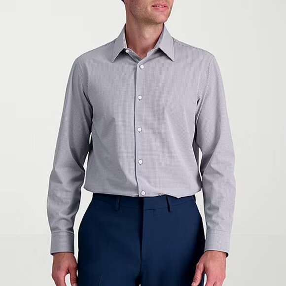Haggar Easy Care Mens Regular Fit Long Sleeve Dress Shirt - Sz 16-16.5 925010 - Picture 1 of 6